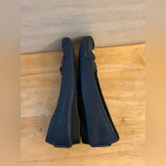 Michael Kors Hamilton Leather Loafers Metallic Gold-Decorative Lock - Picture 9 of 12